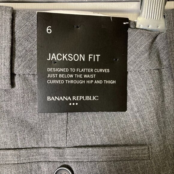 Banana Republic Gray Pinstripe Slacks, NWT - Picture 3 of 3